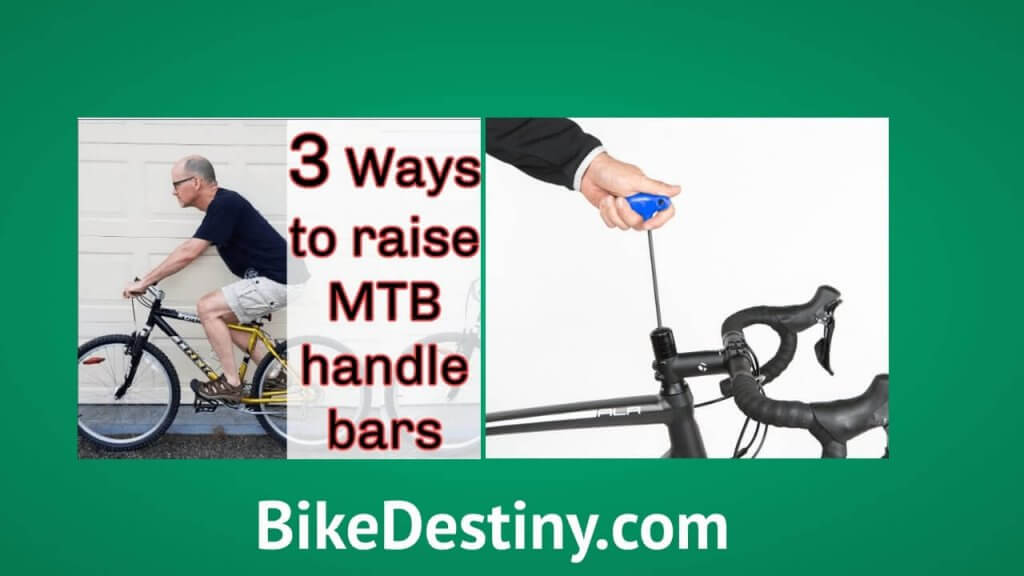 Adjusting the handlebars height of a mountain bike 