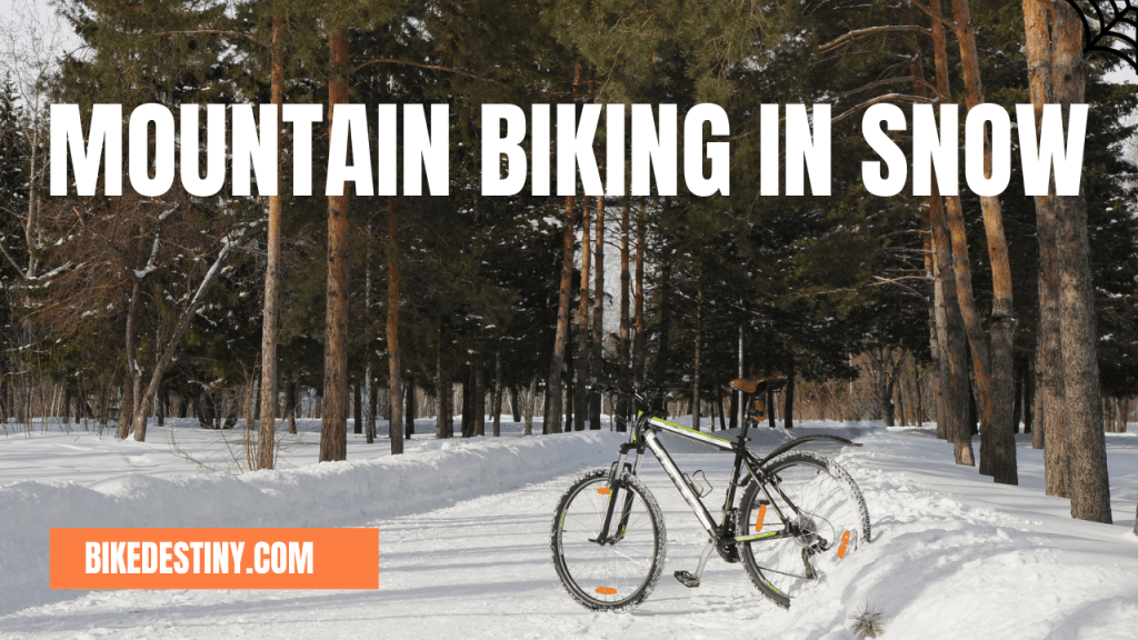mountain biking in snow